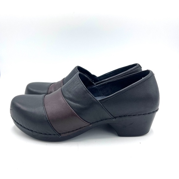 Dansko Tenley Nappa Clog Slip On Brown Black Size 38 - Picture 3 of 16